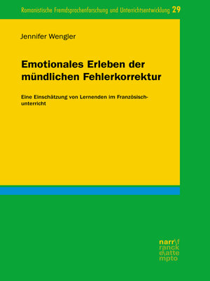 cover image of Emotionales Erleben der mündlichen Fehlerkorrektur